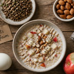 aliment qui coupe la faim bol flocons avoine pomme amandes