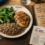 Alimentation perte de poids : assiette équilibrée et déficit calorique