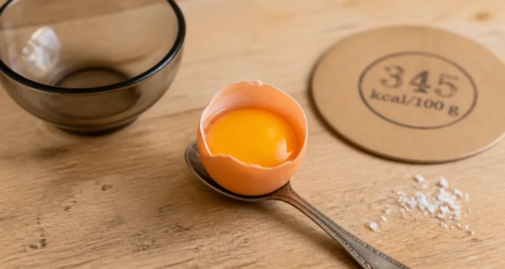 Calorie jaune d oeuf : jaune d œuf à 55 kcal