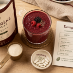 Combien de collagene par jour : dosage collagène optimal, sachet de peptides et smoothie