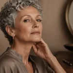 Coupe cheveux frisés courts femme 60 ans : pixie bouclé, boucles définies