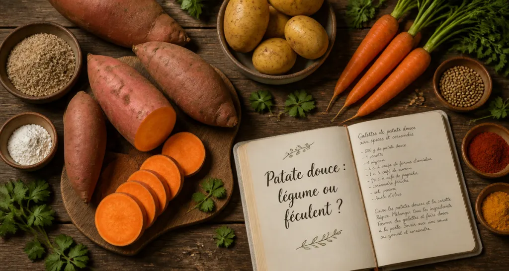 patate douce legume ou feculent vue ingredients