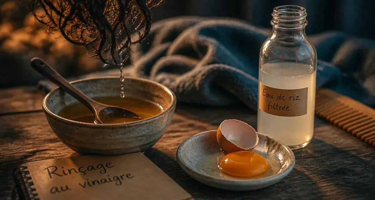 Recette grand-mère anti-frisottis : rinçage au vinaigre pour cheveux mousseux