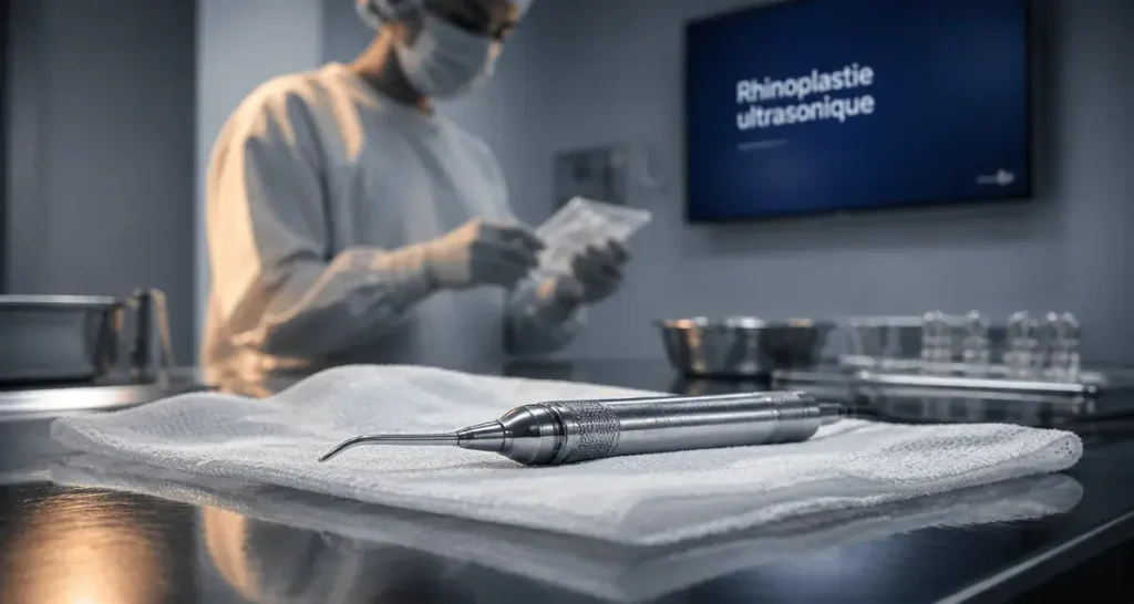 rhinoplastie ultrasonique : champ opératoire et piézotome médical