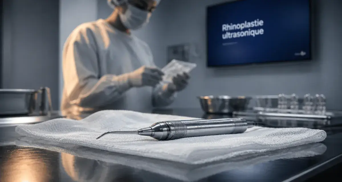 rhinoplastie ultrasonique : champ opératoire et piézotome médical
