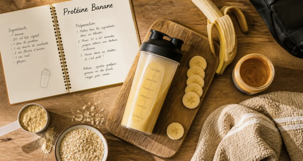 shake protéine banane ingrédients sportifs