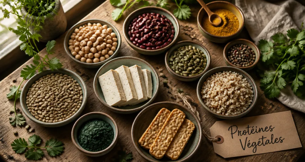 sources de proteines vegetales bols legumes graines