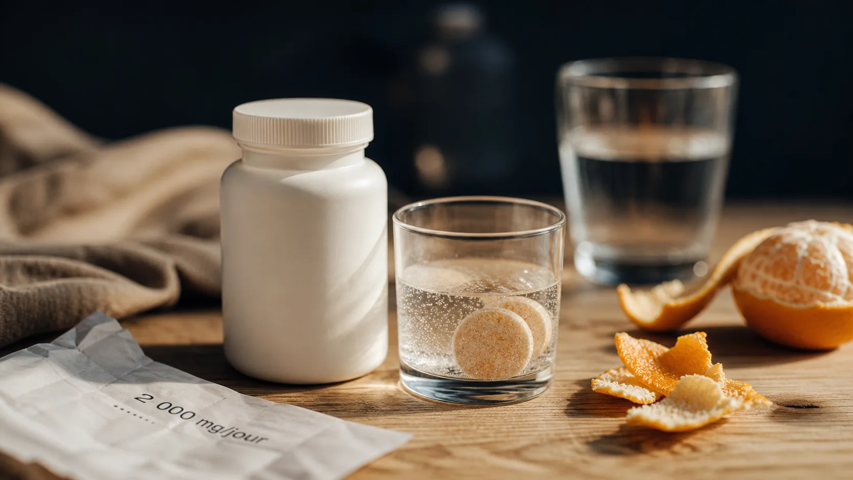 Effets secondaires vitamine C 2 000 mg/j : digestifs et rénaux