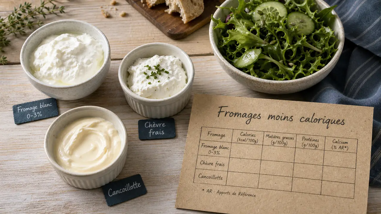 Fromage le moins calorique : fromages frais faibles calories