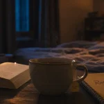 Une routine du soir pour bien dormir : tisane et carnet, écran coupé