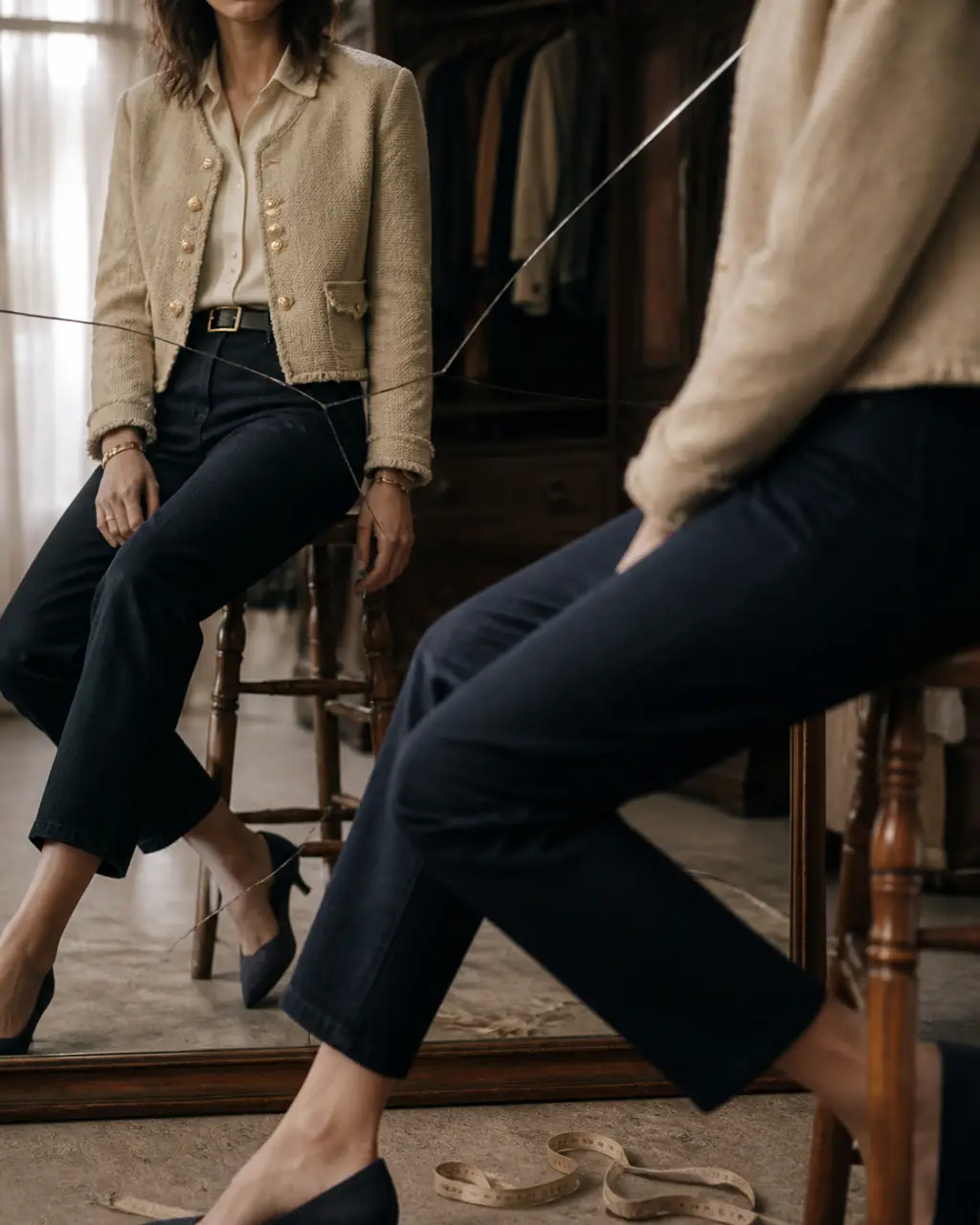 1m50 mode femme petite taille : veste courte et pantalon cigarette, effet équilibré