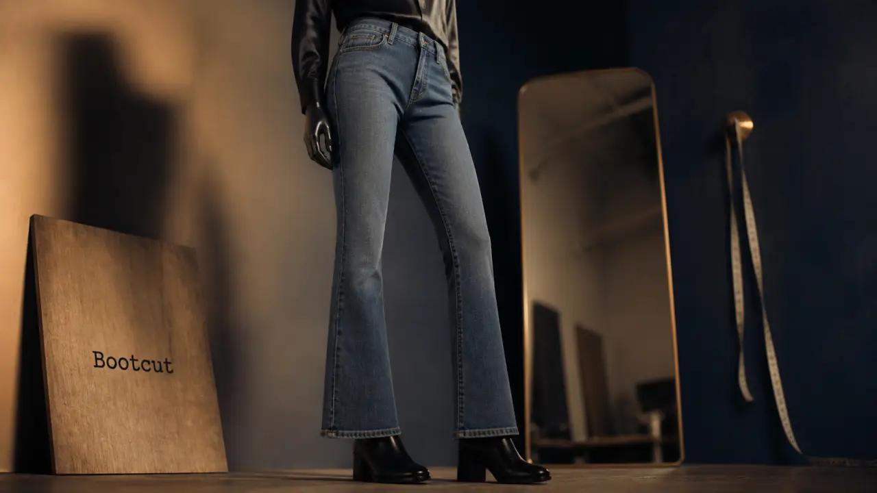 Bootcut définition : jean bootcut ajusté et évasé, taille et longueur