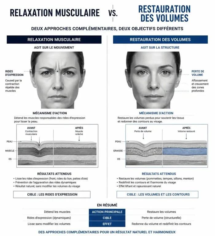 Comparaison des techniques de soins esthétiques du visage entre comblement et lissage