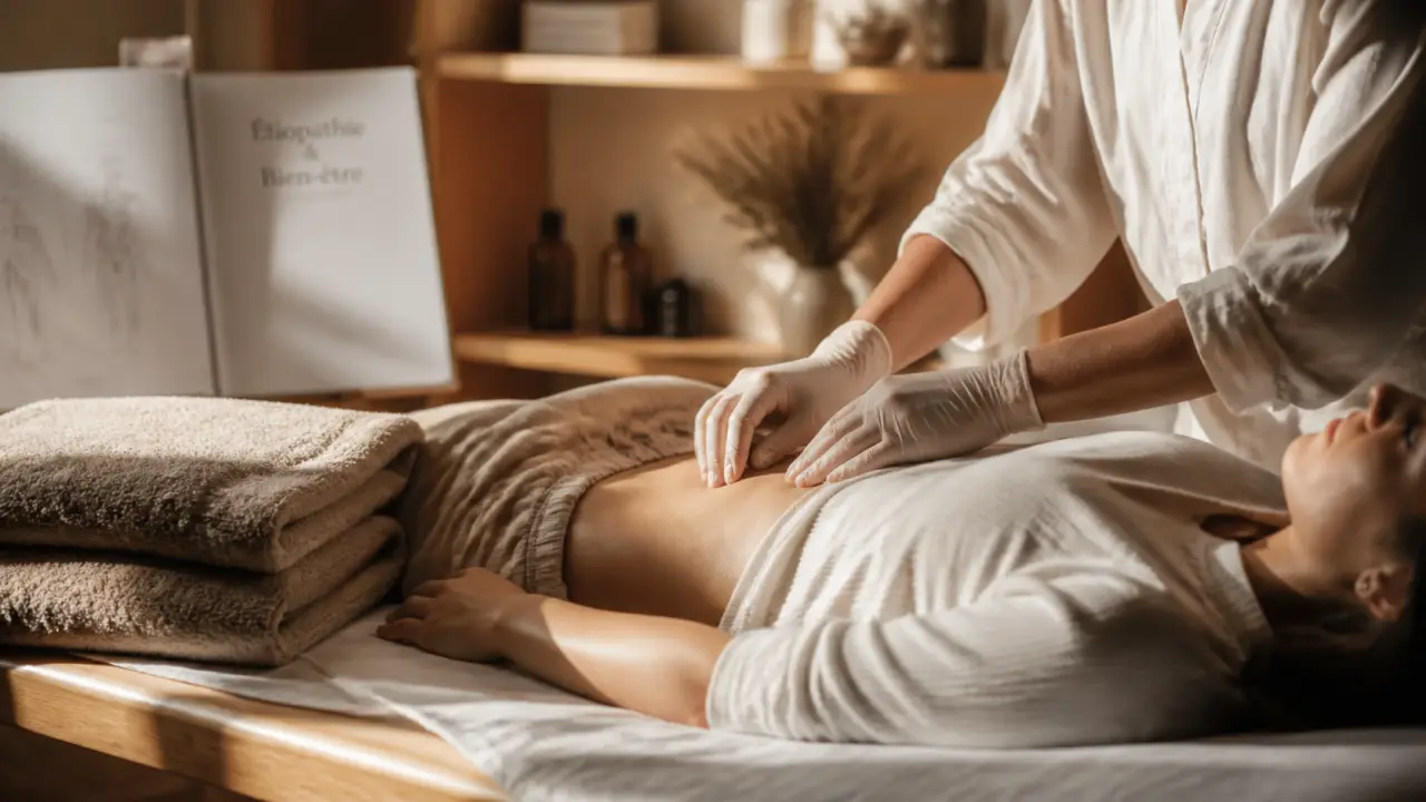 Etiopathie et perte de poids : palpation douce du ventre