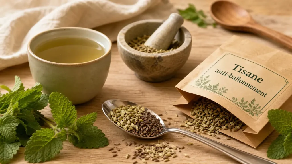 Ballonnements après repas : fenouil, carvi et le bon timing pour une tisane efficace