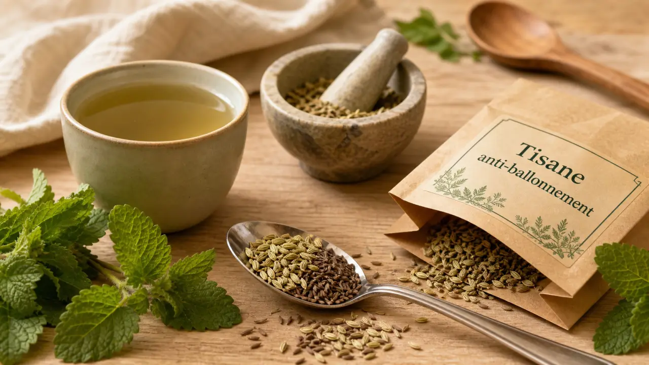 Tisane anti ballonnement efficace fenouil et carvi après repas