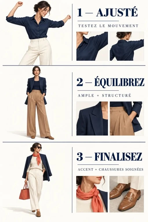 Comment s'habiller avec une tenue équilibrée, ajustée et coordonnée