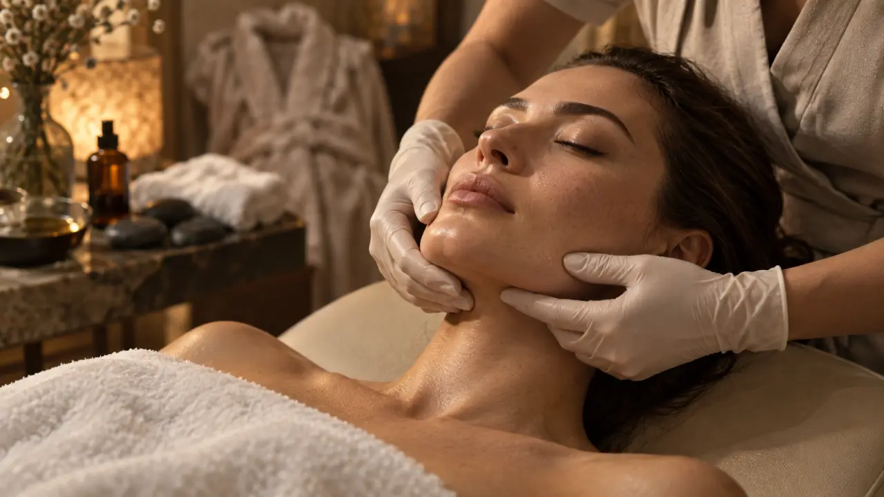 Kobido avant apres : massage liftant du visage