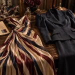 Mode femme année 30 40 : robe en biais soie et tailleur vintage