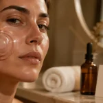 Ventouse anti rides visage en silicone sur la joue