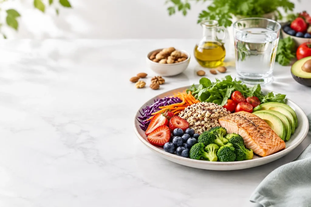 Une peau éclatante se nourrit d’abord d’une assiette variée, pas de compléments